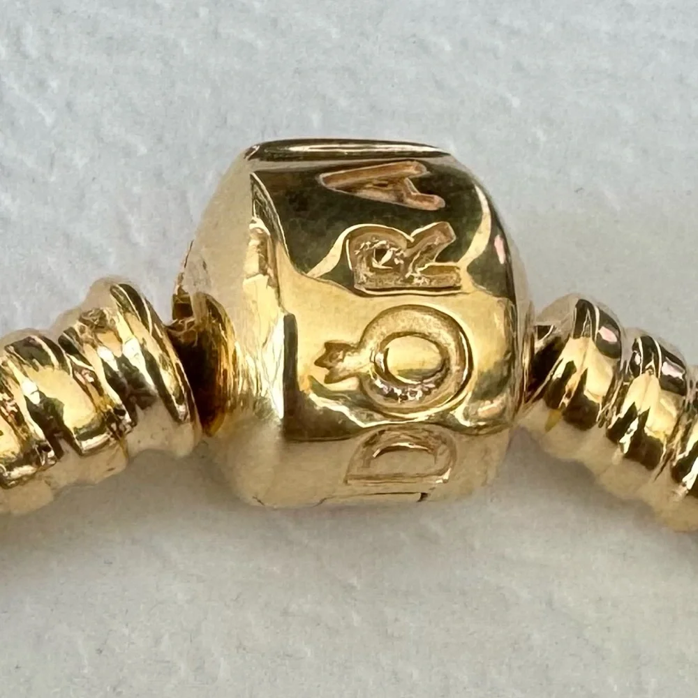 ❗️NEW❗️100% Authentic PANDORA Moments Snake Bracelet 14k Yellow Gold 7.9”